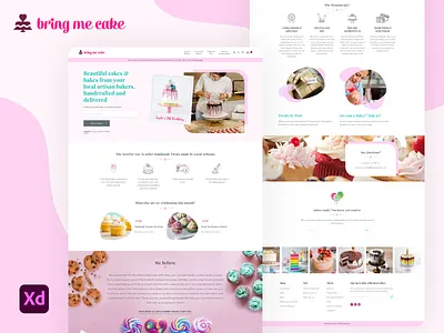 » Bring me cake - Shopify Website Design design ecommerce design graphic design illustration shopify ui vector web design xd