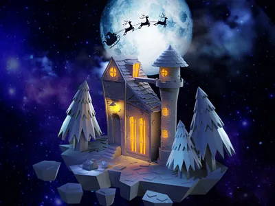 Сastel blender 3D blender 3d