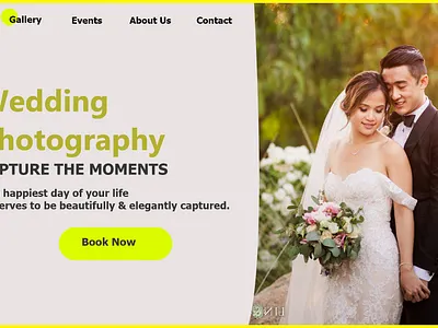 wedding photography LandingPage