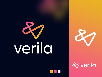 Verila brand identity branding business company creative design gradient logo logo logo design agency logo designer logo mark logo typo logos recent logo smart logo symbol v v letter logo v logo