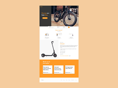 Ebikers Landing Page branding daily ui design ui xd