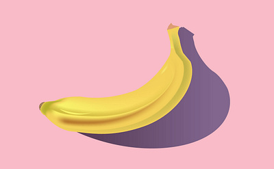 Banana Illustrator banana design digitaart digitaldrawing drawing fruit graphic design illustration illustrator ui xppen