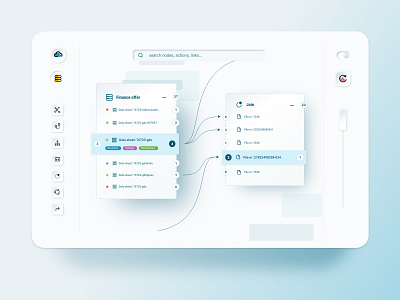 Databases correlations within the flow diagram web design