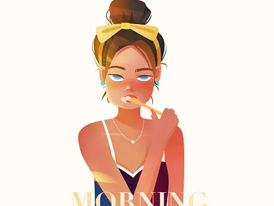 Some girls art design illustration landscape light love web