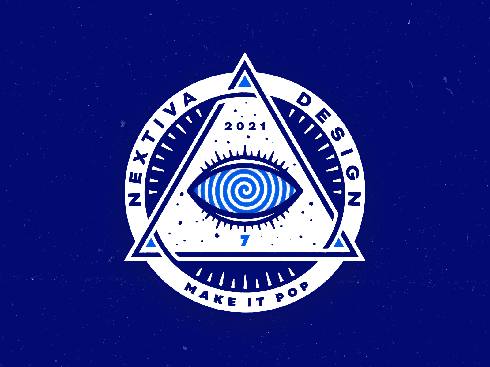 Make it pop! badge branding crest eye geometric graphic design identity logo patch pop traingle