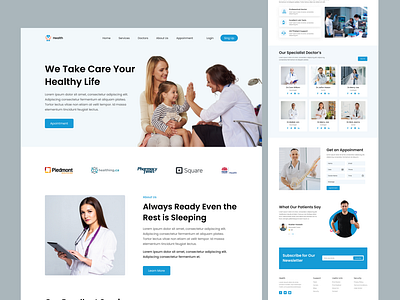 Medical Landing Page branding design designer graphic design healthcare web medical landing page ui ui designer uiux ux designer web case study web design web experience web project