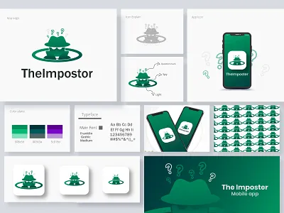 Imposter Mobile app Brand Guide style amdesignspack brand design brand guide brand guide style brand identity graphical cart for mobile app graphical chart identity imposter logo logo identity mobile app brand mobile app logo spy logo website logo