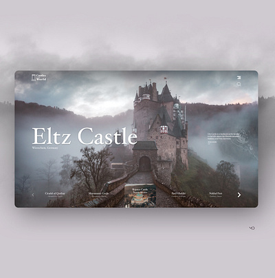 Castles in the world castle design designer history logo ui web webdesign