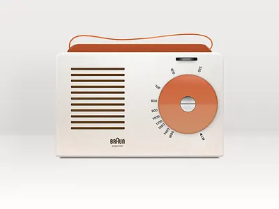 Exporter 2 Radio 3d apple branding braun clean design designer graphic design illustration minimal radio skeuomorphism