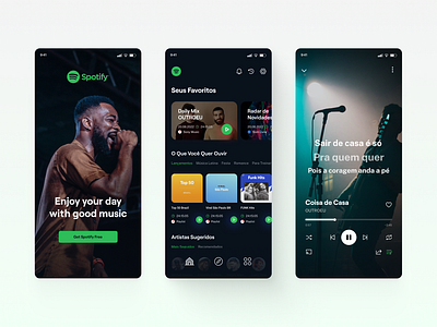 Music App - Spotify Redesign agency android app branding design graphic design ios mobile mobile app new podcast popular product design redesign spotify trending ui ux ux ui