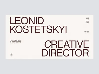 Leonid Kostetskyi Portfolio website design typography ui ux website