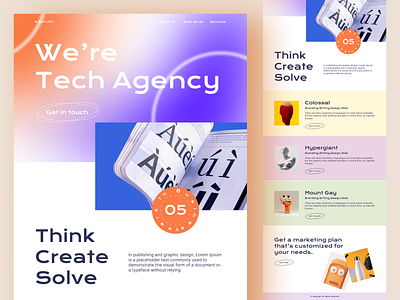 Design Agency Web Concept design e-commerce landing page ui ux web design