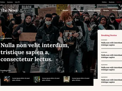 News - Hero blog blog posts design graphic design news news articles newspaper ui ux web design