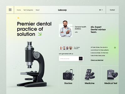 Web Header Design design hospital interface landing landing page landing page design medical medicine minimal orix sajon ui uiux ux ux ui design web web design website website design