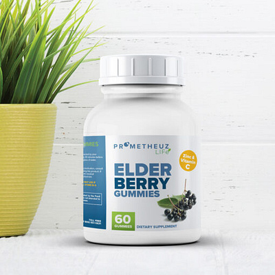 Elderberry Gummies with Vitamin C and Zinc – 60 Gummies dietary supplements elderberry immune plus
