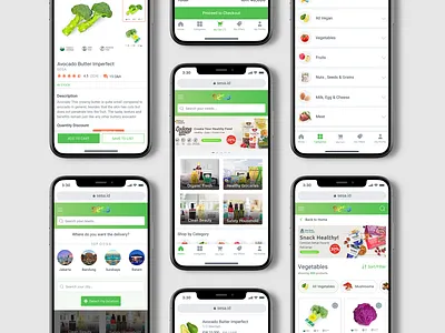 🥑 SESA™️ | Website Redesign (Mobile Breakpoint)📱 brambang grocery grocery app mobiledesign sayurox sesa shopping webdesign