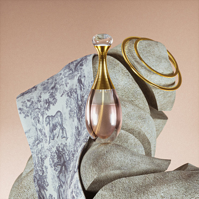 Dior Concept Art 3d 3dart art beauty c4d cloth concept cosmetics design dior jaykats octane perfume render