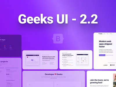 Geeks UI - Component-based UI library admin dashboard bootstrap 5 template bootstrap admin dashboard bootstrap theme bootstrap ui kit courses design homepage uidesign uikit ux web webdesign