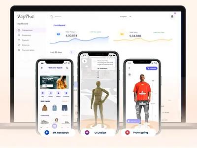 ShopPlus (AI e-commerce) ai ar dashboard ecommerce minimalist mobile mobileapp shopping shoppingapp ui ux