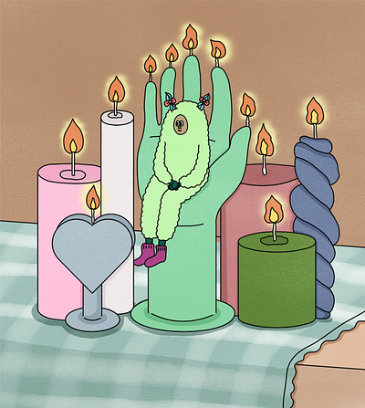 candle artwork characterdesign illustration