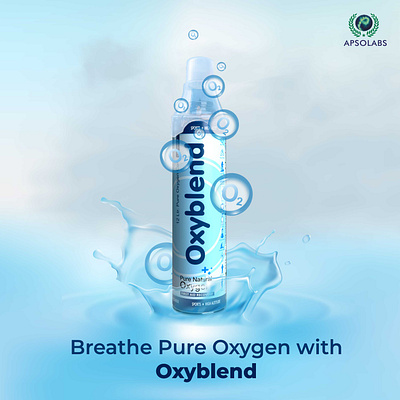 Oxyblend- Portable Oxygen Can elegant graphic art graphic design minimal photoshop poster design social post