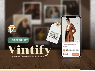 Vintage Clothing App- UI Case Study clothing app fashion illustration logo ui ui design ux design yasin shaikh