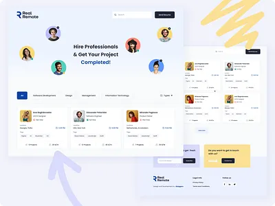 Freelancers - Web Design colorful design figma flat freelancer nomads remote simple ui ux
