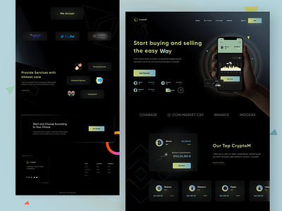 Crypto Landing page 3d adobe photoshop animation branding crypto design e education graphic design healthcare home page design illustration landingpage learning logo mobile app design motion graphics ui ux web design website landing page