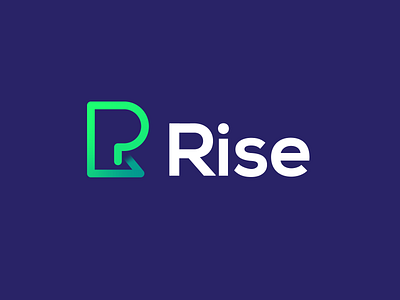 Rise abstract logo app logo brand identity brand studio branding branding agency connect ecommerce logo graphic design logo logo design logo designer minimal minimal brand network r arrow rise tech logo top designer vibrant