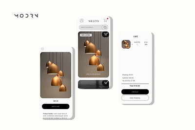 Modrn app branding design ecommerce illustration logo mobile typography ui ux