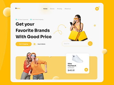 Shopping Site web design 👗 colors design designers dribbblers games inspiration landingpage orange popular shoppingwebsite site trendy uidesign uitrend uiux uiuxdeveloper uxdesign webdesign