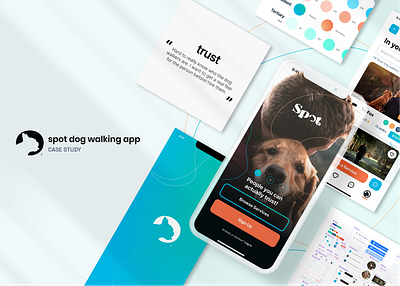 spot dog walking app app design branding case study design system dog dog walking app dribbble figma figma design mobile design product design spot ui ux