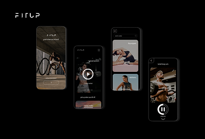 fitup app branding design fitness logo mobile typography ui ux