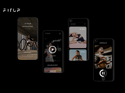 fitup app branding design fitness logo mobile typography ui ux