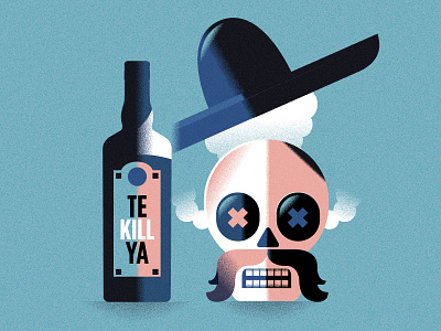 TellKILLYA (PSE '21) design editorial grain illustration skull