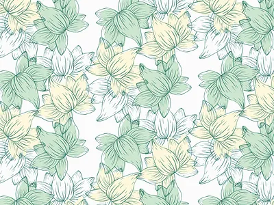 Botanical Leaf Pattern botanical design flat floral flowers illustration leaf pattern pattern design surface design surface pattern design vector