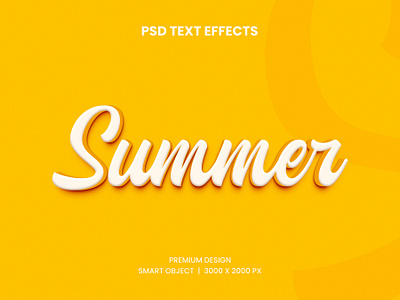 Summer PSD Text Effect Template 3d text banner branding design download logo design mockup photoshop psd style template text text effect typography