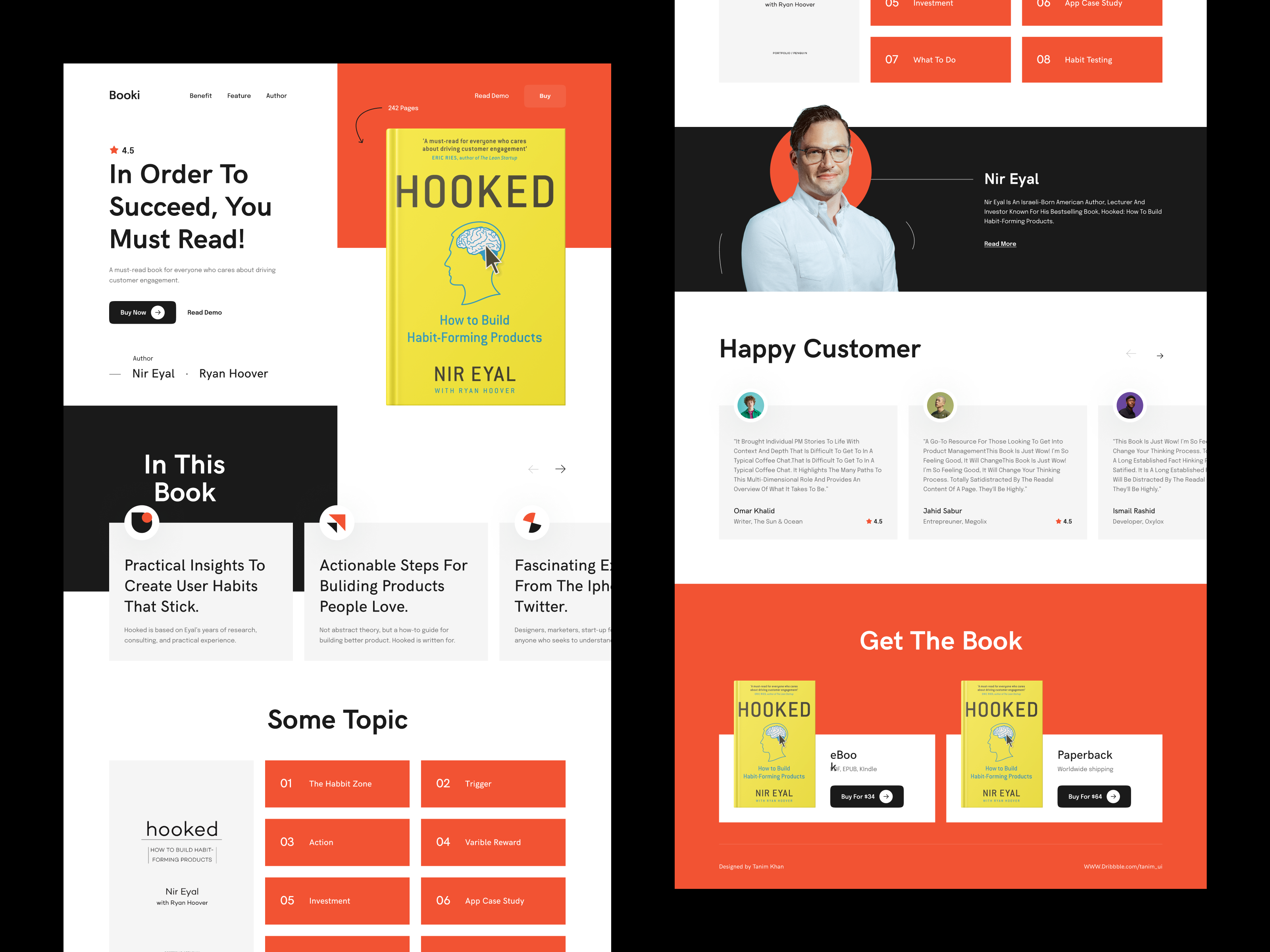 Online Book Store Landing Page 2021 trend book book store ebook education header ui home page hooked interface landing page learning library minimal online book store tanim ui web web design website