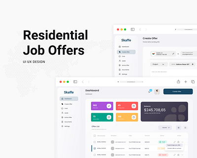 Residential Job Offers app ui ui ux design ux web website