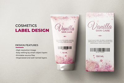 Cosmetics Beauty Product Label and Packaging Box Design. box box packaging cosmetics cosmetics label design label design packaging design product design