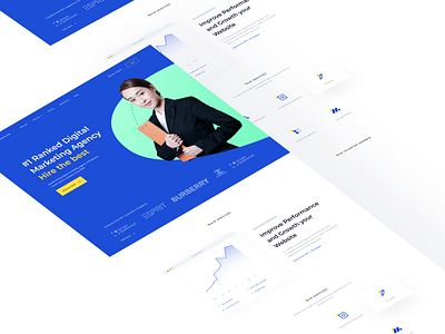 Marketing Labs - Digital Marketing Agency Landing Page agency branding clean daily ui digital marketing figma freebies landing page ui design uiux