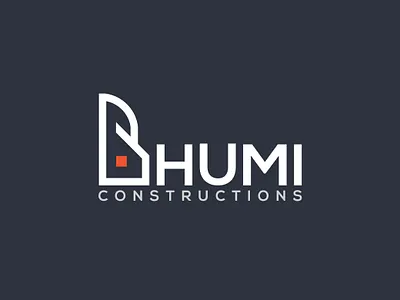 BHUMI CONSTRUCTONS LOGO bhumi construction logo brand identity branding company construction logo design graphic design illustration lettermark logo logo logo design minimal logo modern