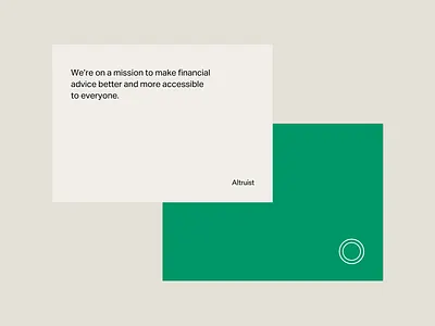 Altruist Gift Insert brand design branding card design fintech graphic design minimal print design simple typography