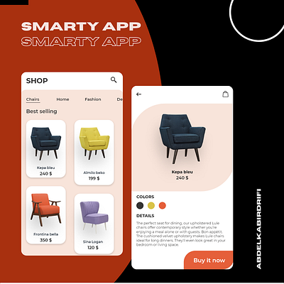 CHAIRY app branding design illustration logo typography ui ux vector