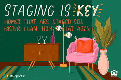 Staging is Key chair couch home house house plant illustration light plant real estate rug staging