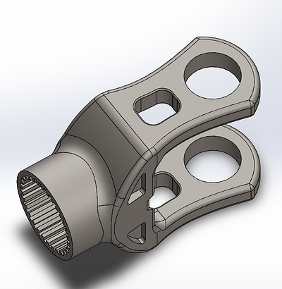 Yoke 3d ansys solidworks