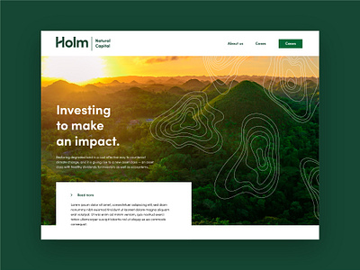 Holm Branding Websdesign Homepage Concept agri agriculture branding eco environmental friendly green hero home page investment landing page minimal nature organic recycle scandinavian ui ux web webdesign