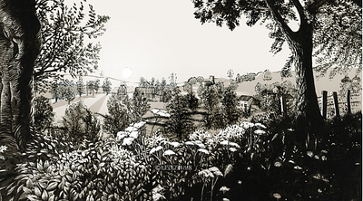 Illustrated assets for Everbody's Gone to the Rapture computer game egttr game illustration