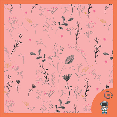 Plants full print pattern design fashiondesigner forest fullprint fullprintdesign illustration natural pattern pink print print design surfacepatterndesign textildesigner textile textiledesign