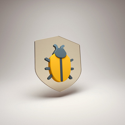 Bug 3d blender branding debugging icon program secure security shield
